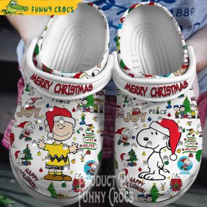 Merry Christmas Peanuts Snoopy Crocs 1