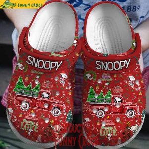 Merry Christmas Snoopy Crocs Clogs