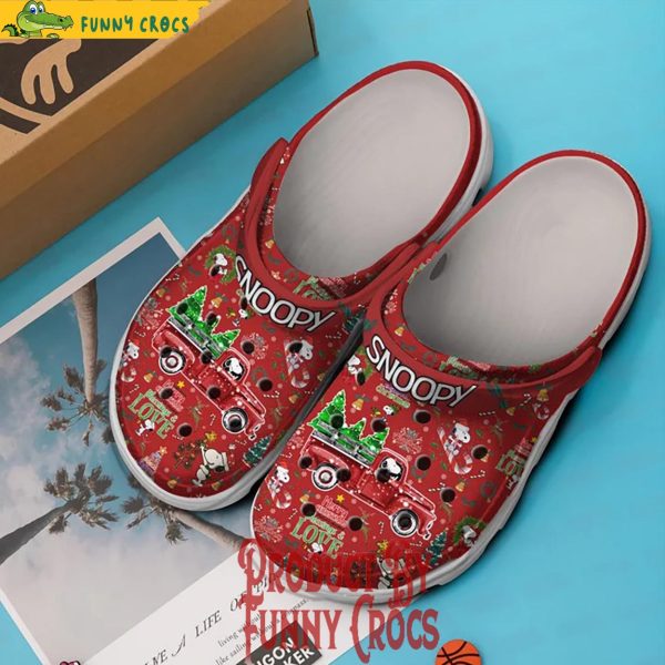 Merry Christmas Snoopy Crocs Clogs