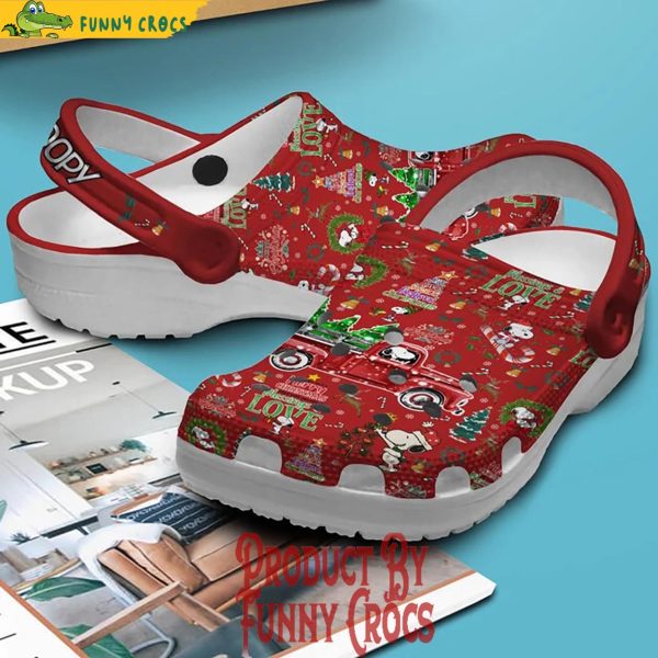 Merry Christmas Snoopy Crocs Clogs