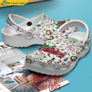 Merry Christmas Snoopy White Crocs Clogs