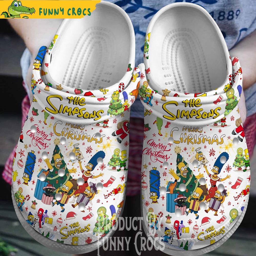 Merry Christmas The Simpsons Crocs Shoes