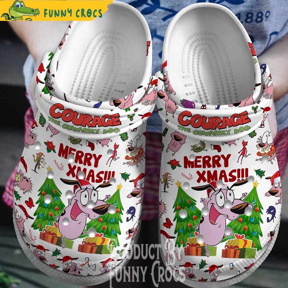Merry Xmas Courage The Cowardly Dog Crocs - Discover Comfort And Style ...