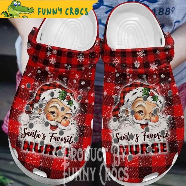 Santa’s Favorite Nurse Crocs Shoes
