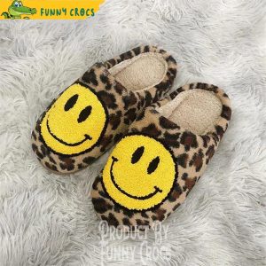 Smile Face Leopard Slippers 1