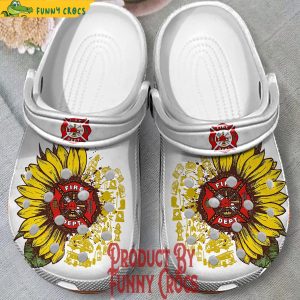 Sunflower Firefighter Crocs Clogs Shoes