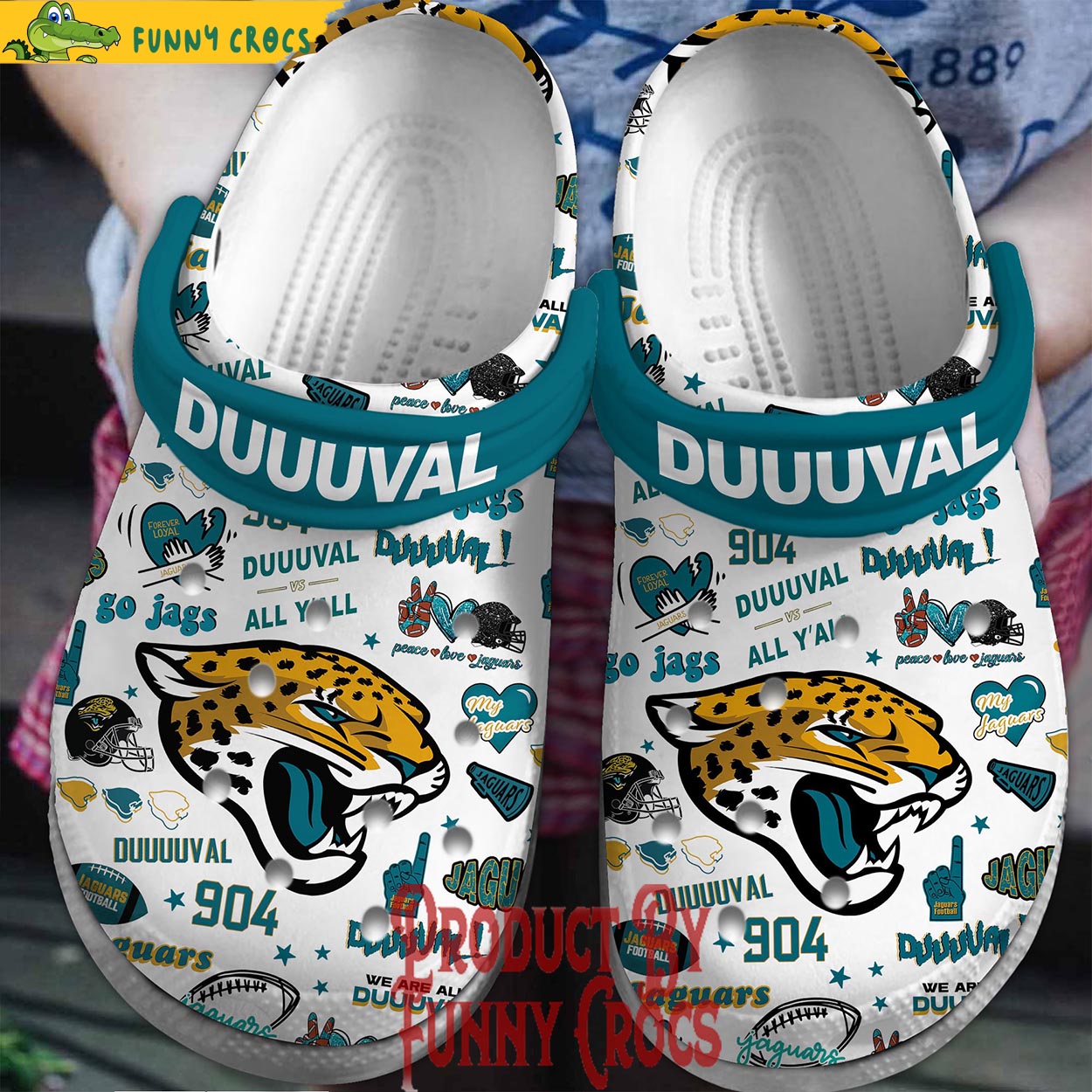Duuuval All Y'all Jacksonville Jaguars Clogs