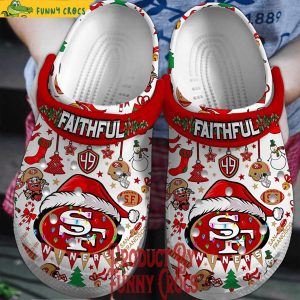 49ers Faithful Christmas Crocs Shoes 1