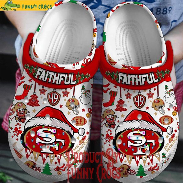 49ers Faithful Christmas Crocs Shoes