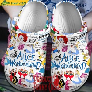 Alice In Wonderland Pattern Crocs Shoes