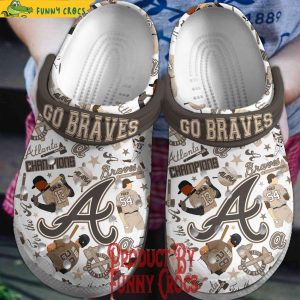 Atlanta Braves Crocs Shoes Clogs