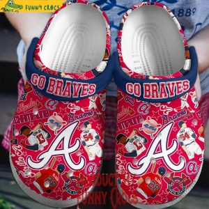 Atlanta Braves Red Crocs Shoes 1