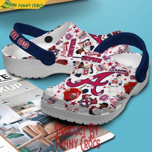 Atlanta Braves White Crocs Shoes 2