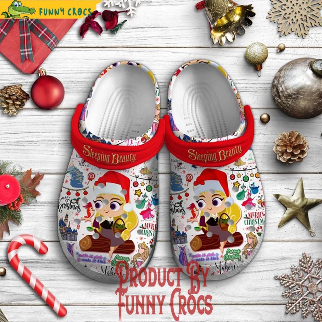 Aurora Sleeping Beauty Christmas Crocs Shoes