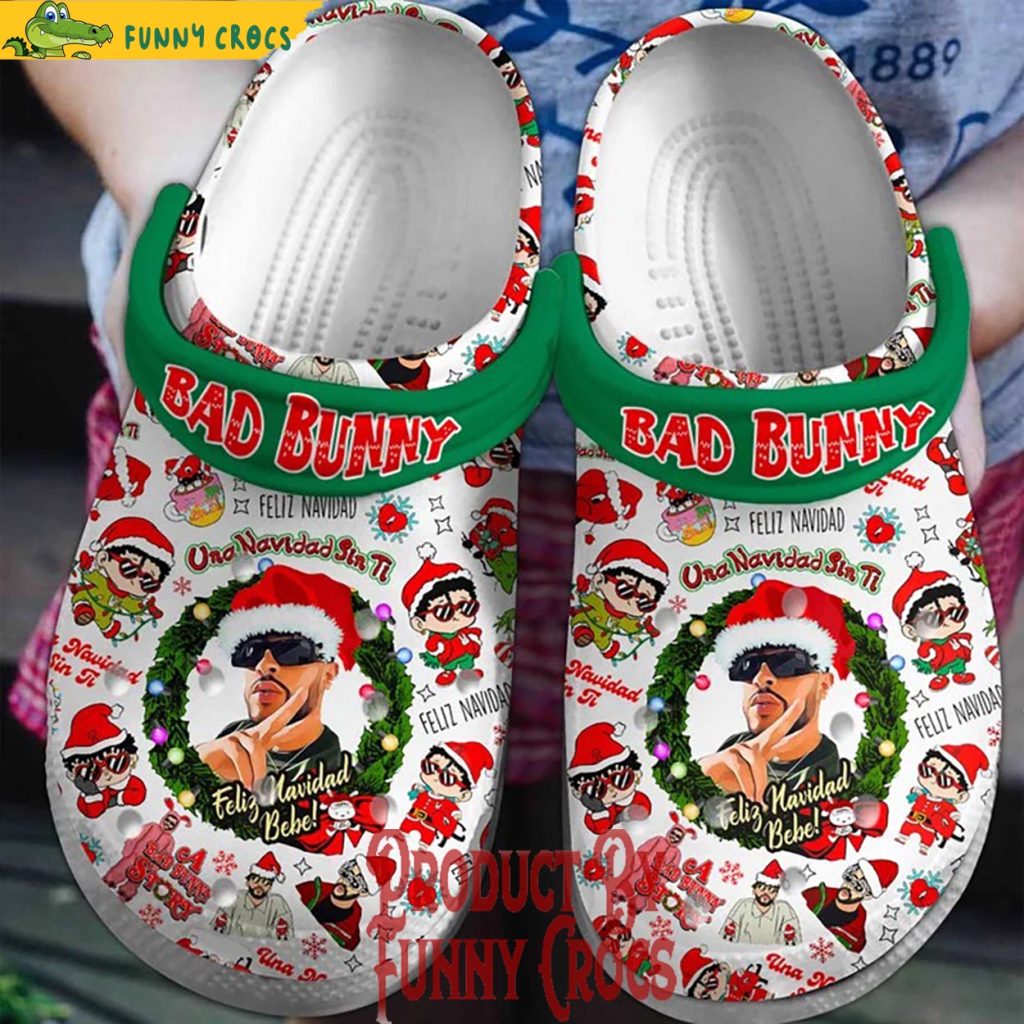 Bad Bunny Navidad Sin Ti Christmas Crocs Shoes