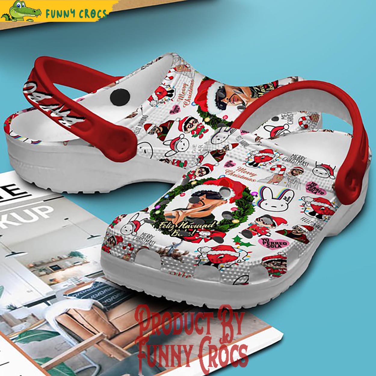Bad Bunny Una Navidad Sin Ti Feliz Navidad Bebe Crocs Shoes