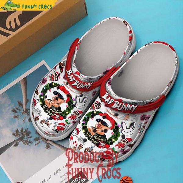 Bad Bunny Una Navidad Sin Ti Feliz Navidad Bebe Crocs Shoes