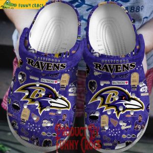 Baltimore Ravens Purple Crocs Slippers 1