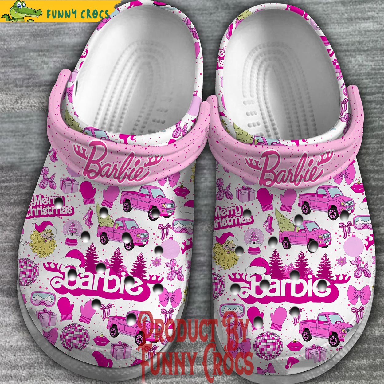 Barbie Merry Christmas White Crocs - Discover Comfort And Style Clog ...