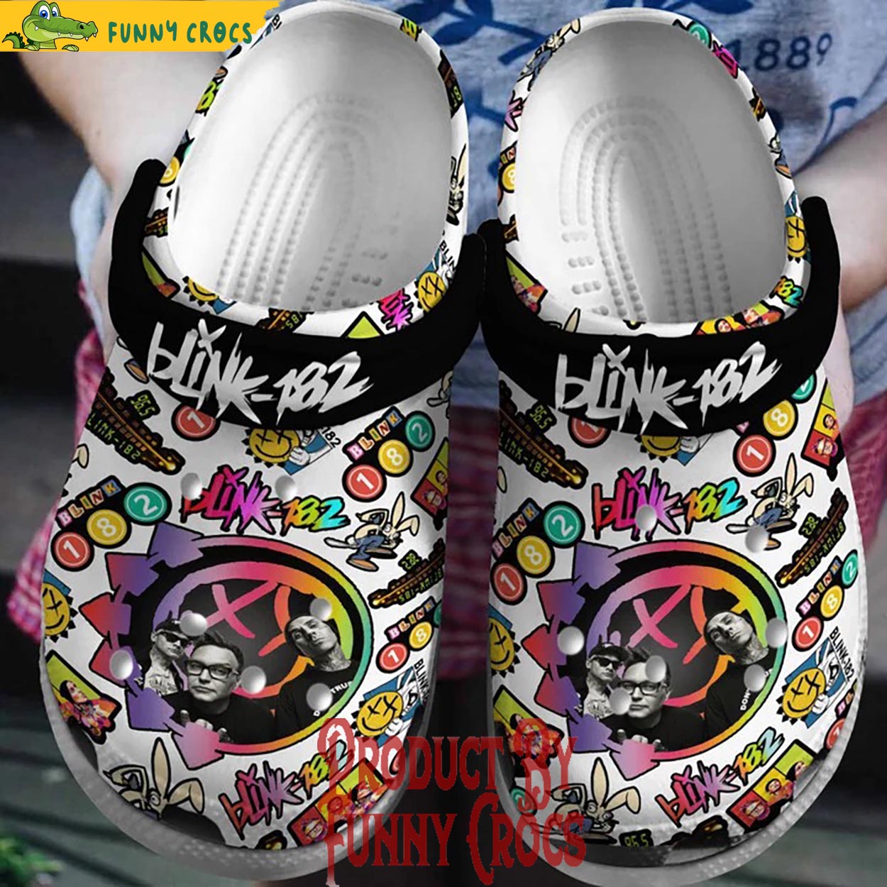 Blink 182 Crocs For Adults