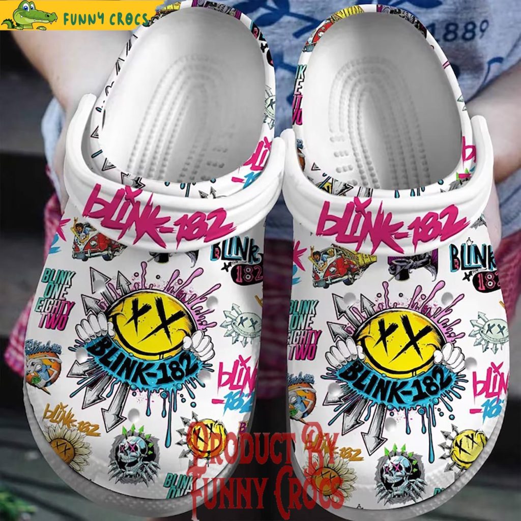 Blink 182 Phoenix White Crocs Shoes - Discover Comfort And Style Clog ...