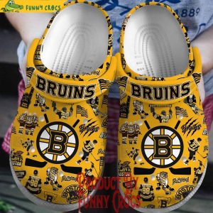 Boston Bruins Yellow Crocs 1