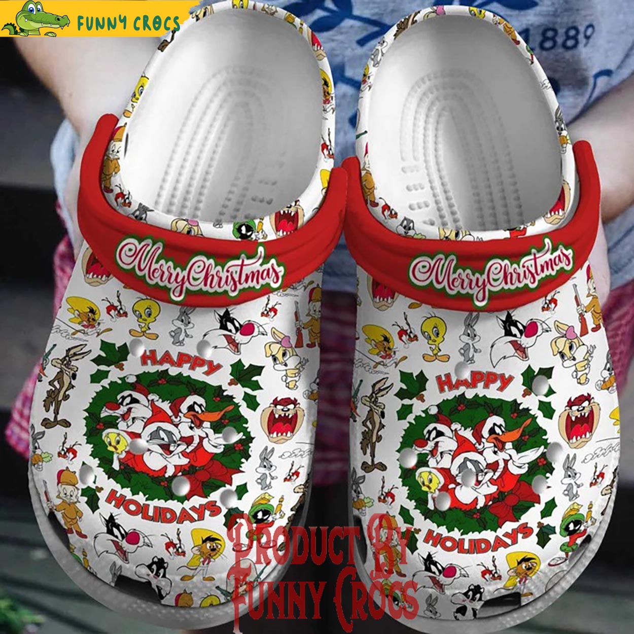 Bugs Bunny Happy Holidays Merry Christmas Crocs - Discover Comfort And ...
