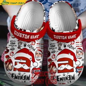 Custom Merry Christmas Eminem Crocs Shoes 1