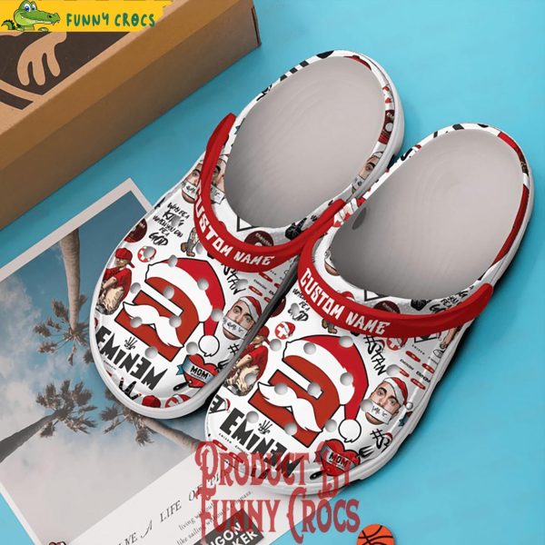 Custom Merry Christmas Eminem Crocs Shoes