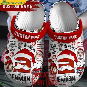 Custom Merry Christmas Eminem Crocs Shoes 3