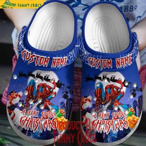 Custom Merry Christmas Spider Man Crocs Adults