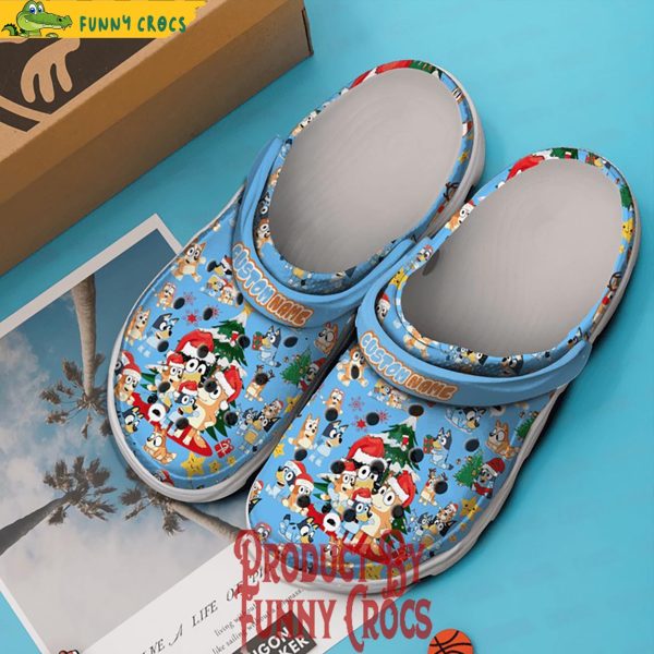 Custom Name Family Bluey Christmas Tree Crocs Shoes