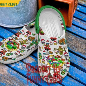 Custom Name Merry Christmas Ninja Turtle Crocs 3