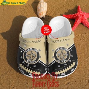 Custom Name New Orleans Saints Crocs Shoes