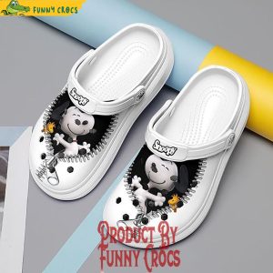 Cute Snoppy White Crocs Slippers