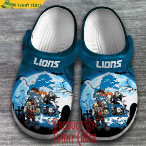 Detroit Lions Halloween Crocs Shoes 1