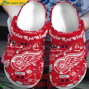 Detroit Red Wings Red Crocs Shoes 1