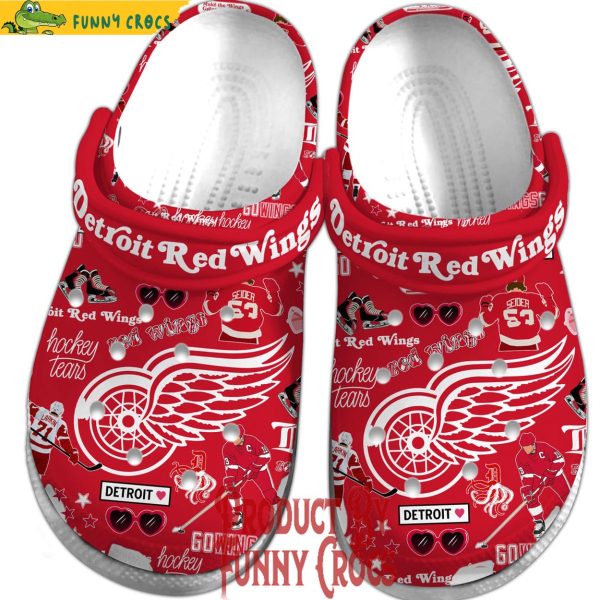 Detroit Red Wings Red Crocs Shoes