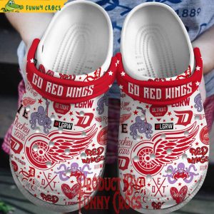Detroit Red Wings White Crocs Shoes 1