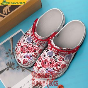 Detroit Red Wings White Crocs Shoes 2