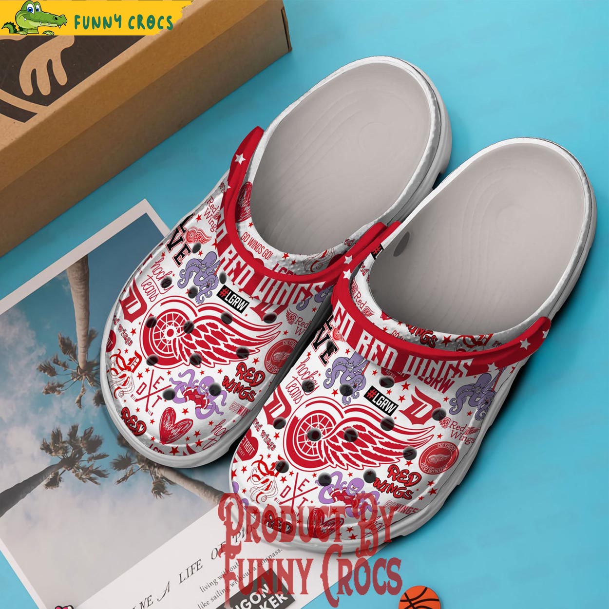 Detroit Red Wings White Crocs Shoes - Discover Comfort And Style Clog ...