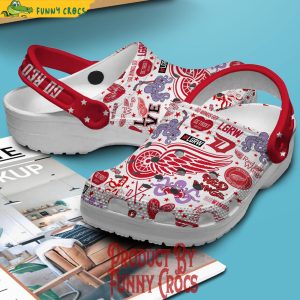 Detroit Red Wings White Crocs Shoes 3