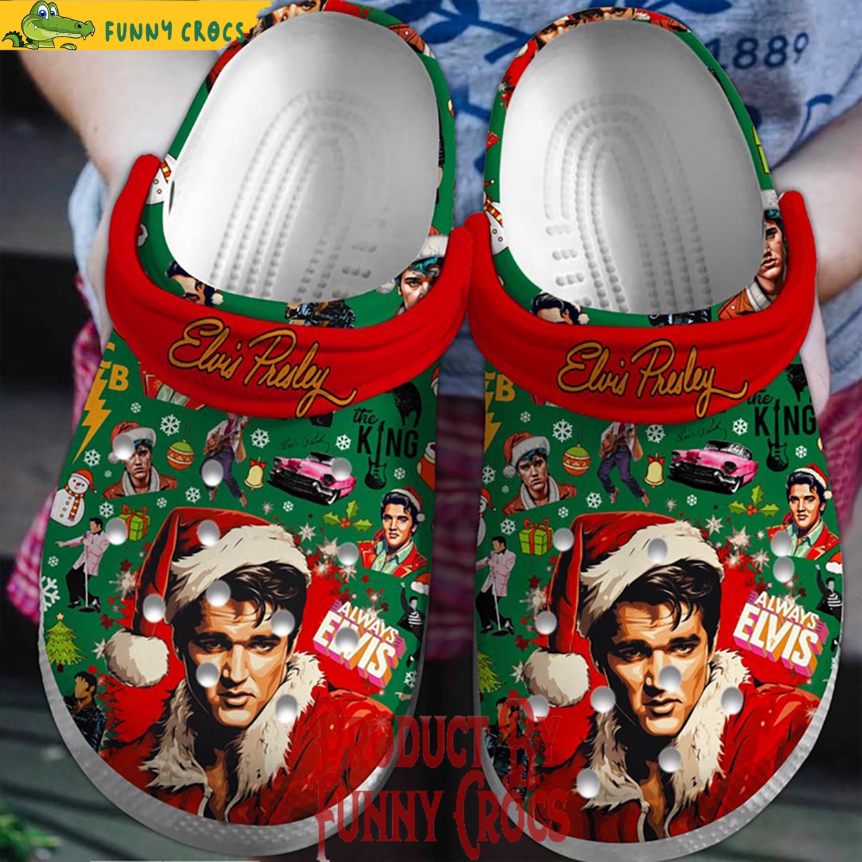 Elvis Presley Always On My Mind Christmas Crocs - Discover Comfort And ...