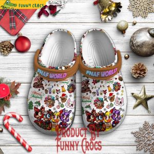Fnaf World Merry Christmas Crocs 3