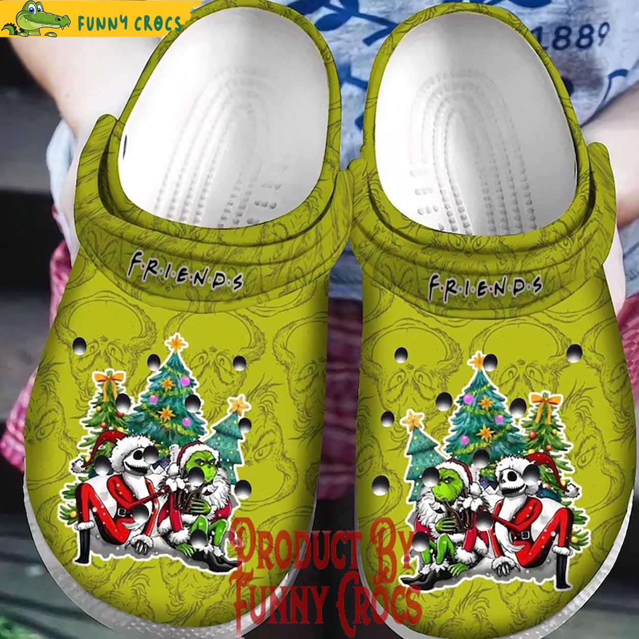 Friends Jack Skellington And Grinch Christmas Crocs Shoes - Discover ...