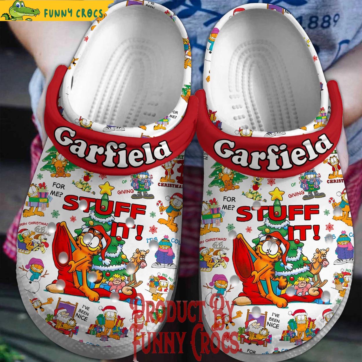 Garfield Stuff It Christmas Crocs - Discover Comfort And Style Clog ...