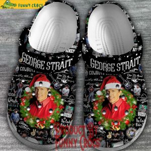 George Strait Merry Christmas Black Crocs 3