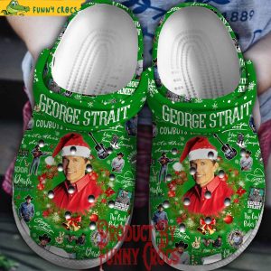 George Strait Merry Christmas Green Crocs