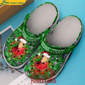 George Strait Merry Christmas Green Crocs 3