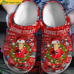 George Strait Merry Christmas Red Crocs